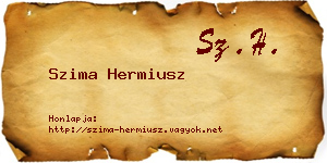 Szima Hermiusz névjegykártya